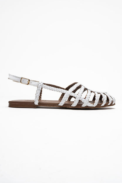 Claudia White Slingback Sandal (Women)
