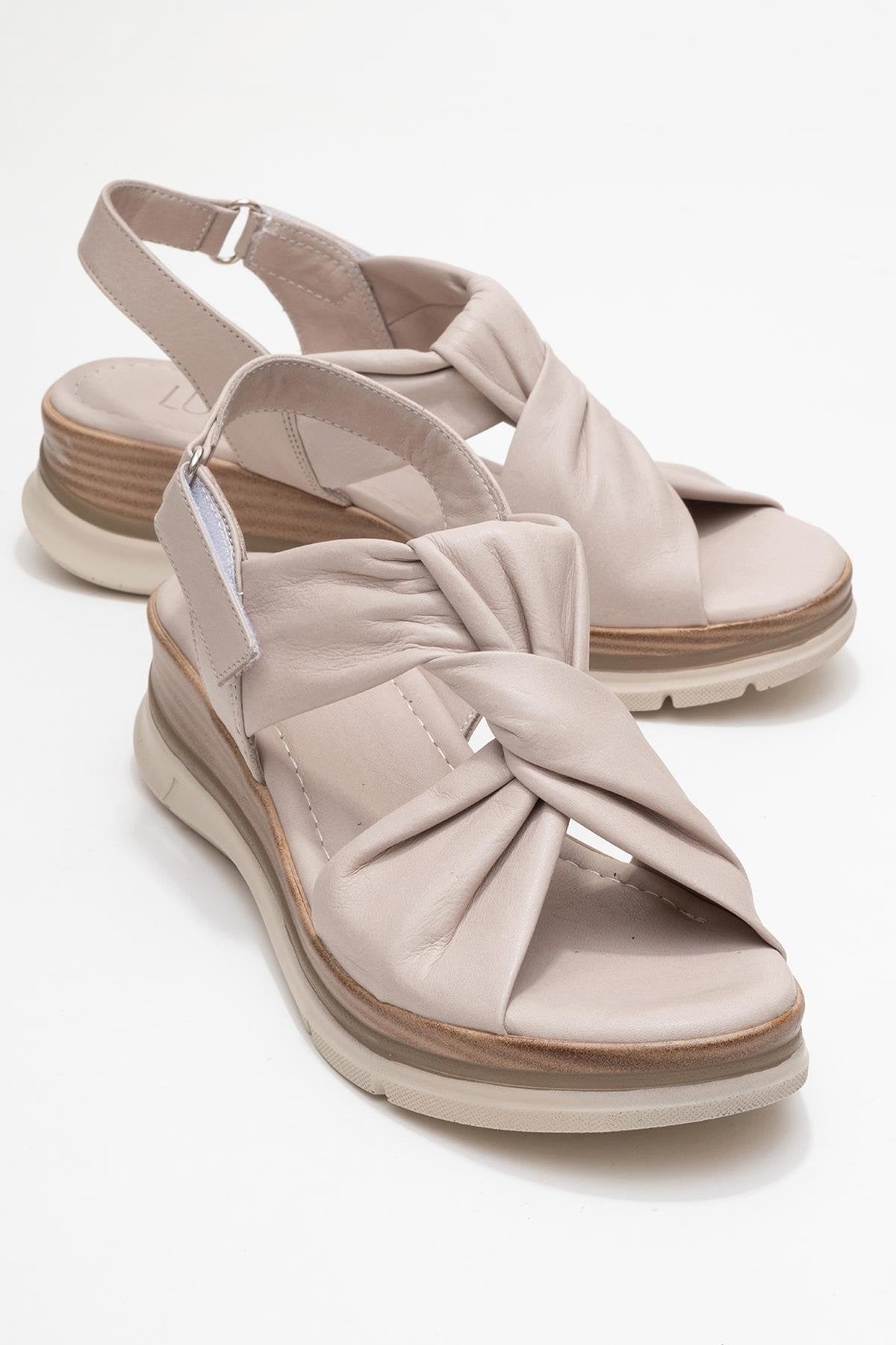 Oara - Cream Leather Sandal (Women)