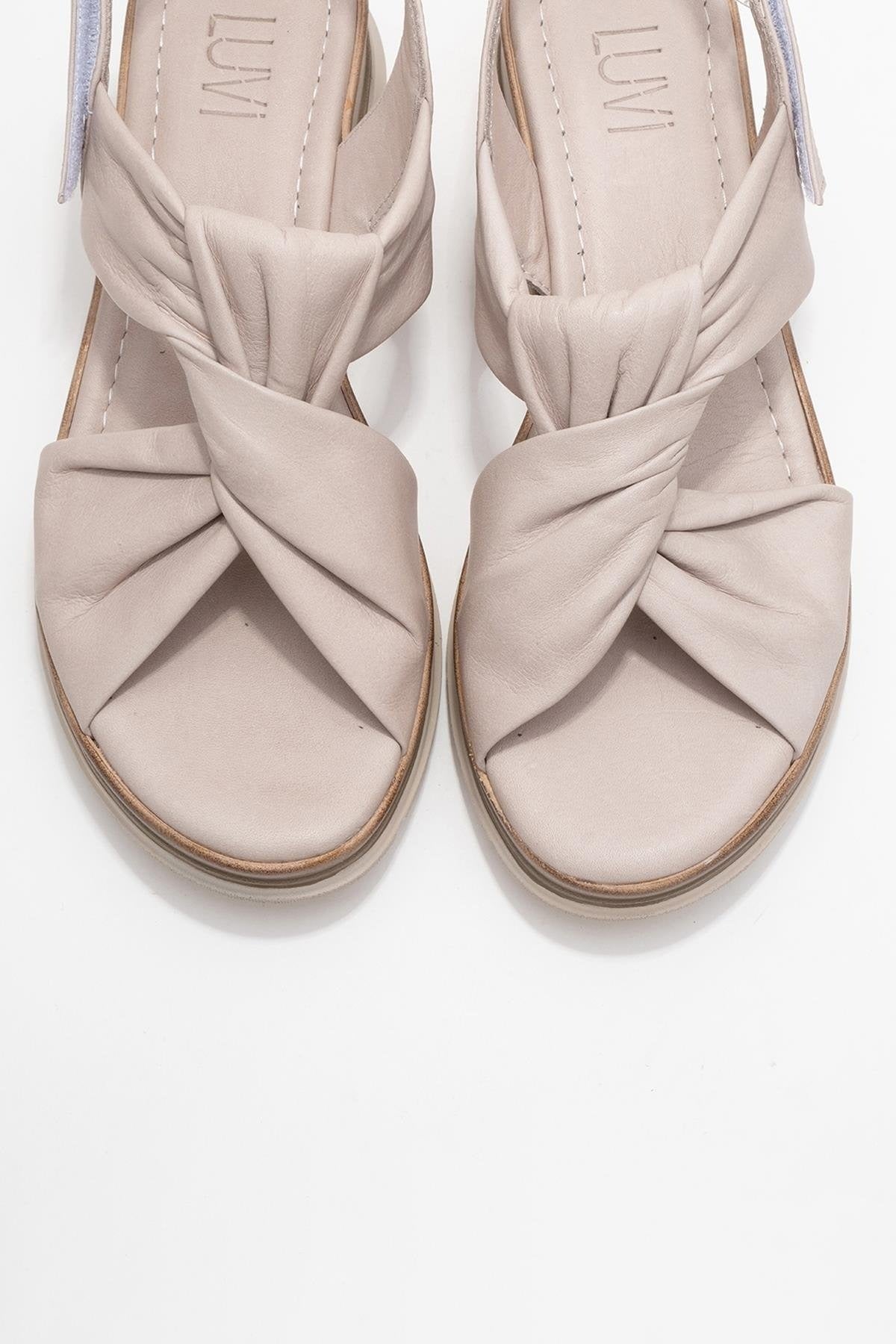 Oara - Cream Leather Sandal (Women)
