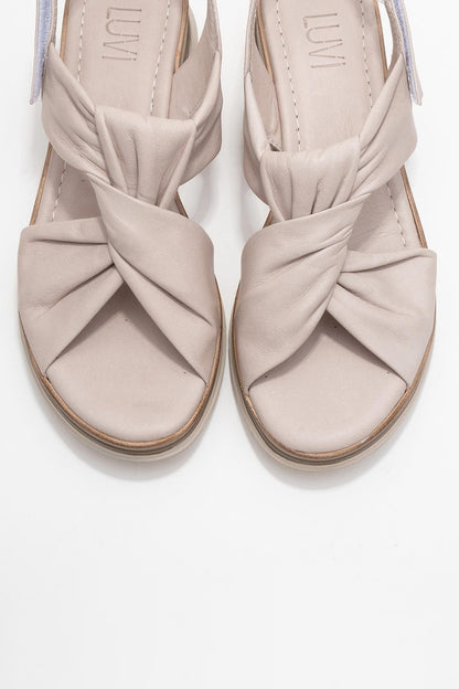 Oara - Cream Leather Sandal (Women)