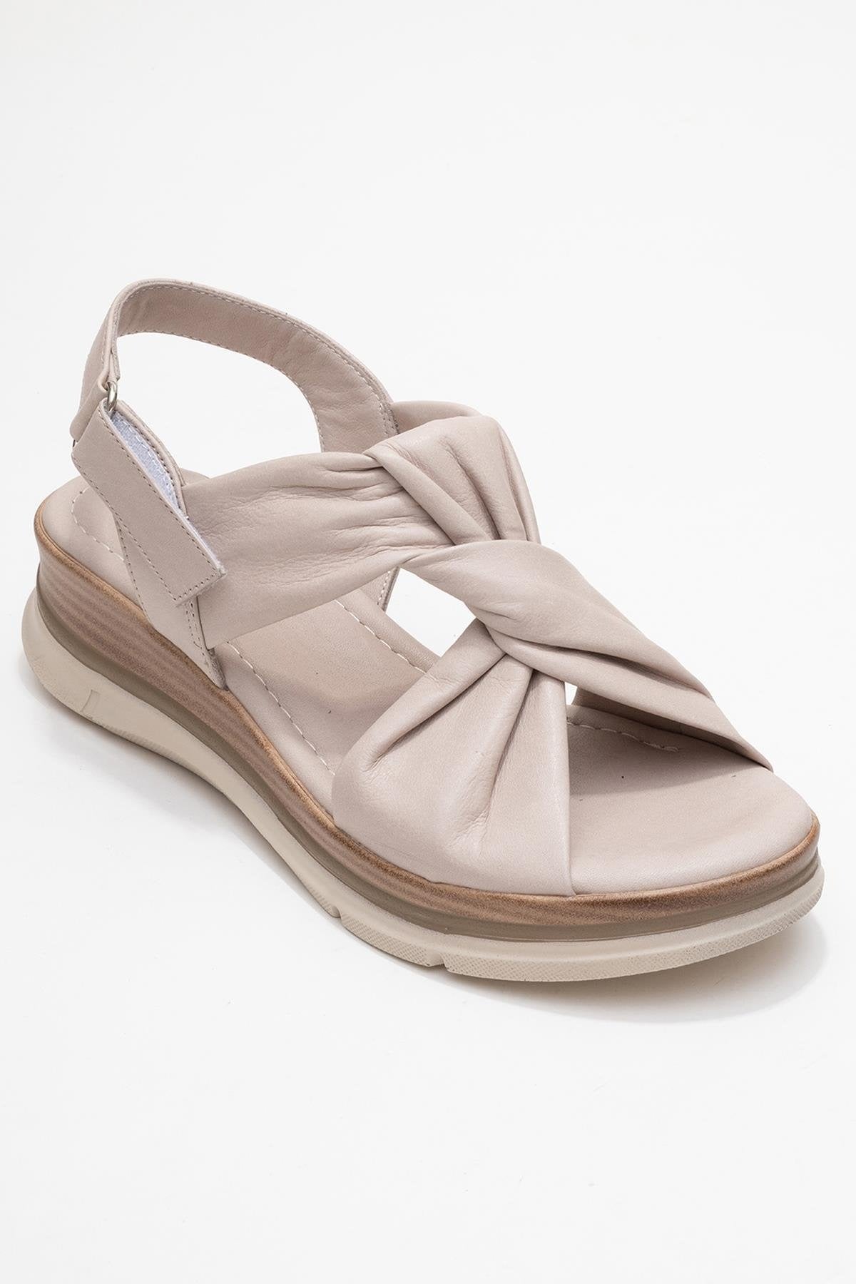 Oara - Cream Leather Sandal (Women)