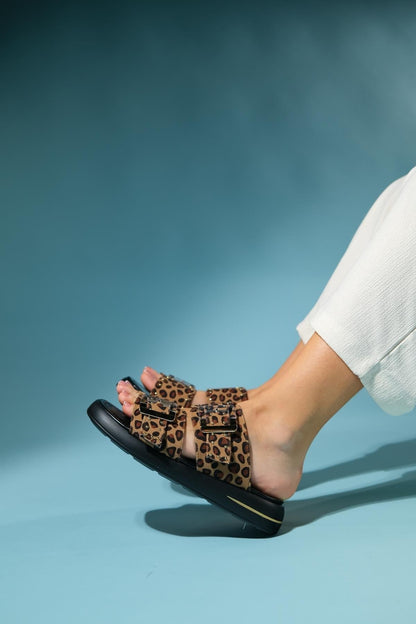 Zley Leopard Buckle Sandal (Women)