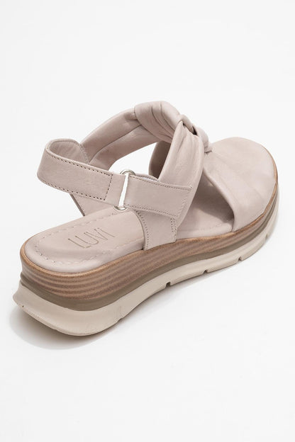 Oara - Cream Leather Sandal (Women)