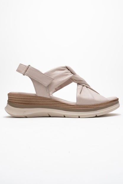 Oara - Cream Leather Sandal (Women)