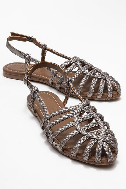 Claudia Platinum Slingback Sandal (Women)