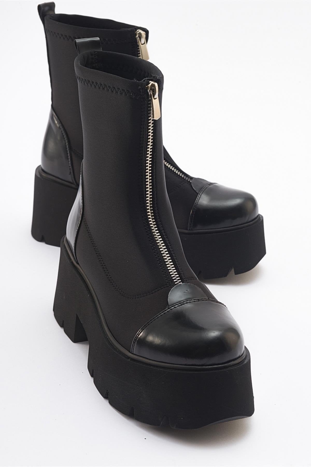 Bray Black Patent Chunky Boot (Women)
