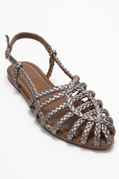 Claudia Platinum Slingback Sandal (Women)