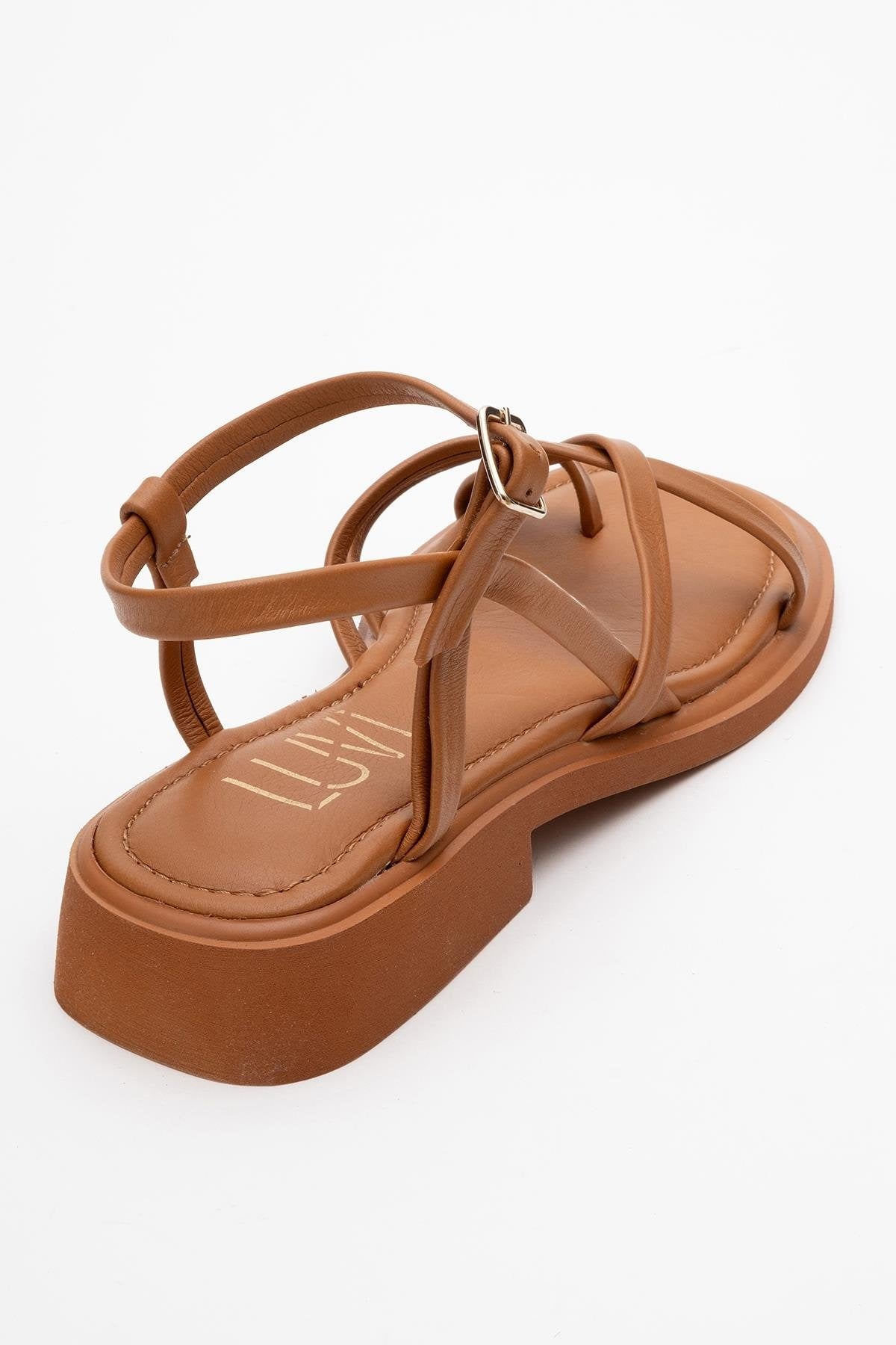 Antas - Cognac Brown Leather Sandals (Women)