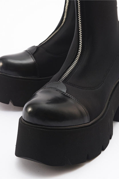 Bray Black Patent Chunky Boot (Women)
