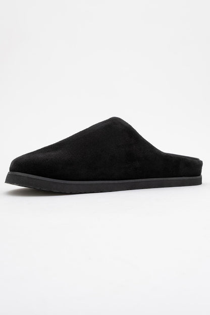 Space - Black Suede Leather Slide Sandal (Women)