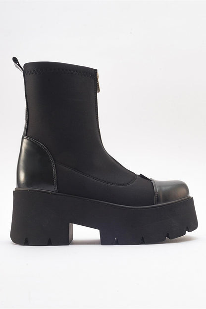 Bray Black Patent Chunky Boot (Women)