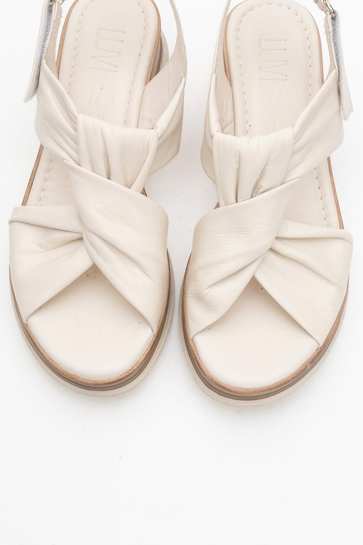 Oara - Beige Leather Sandal (Women)