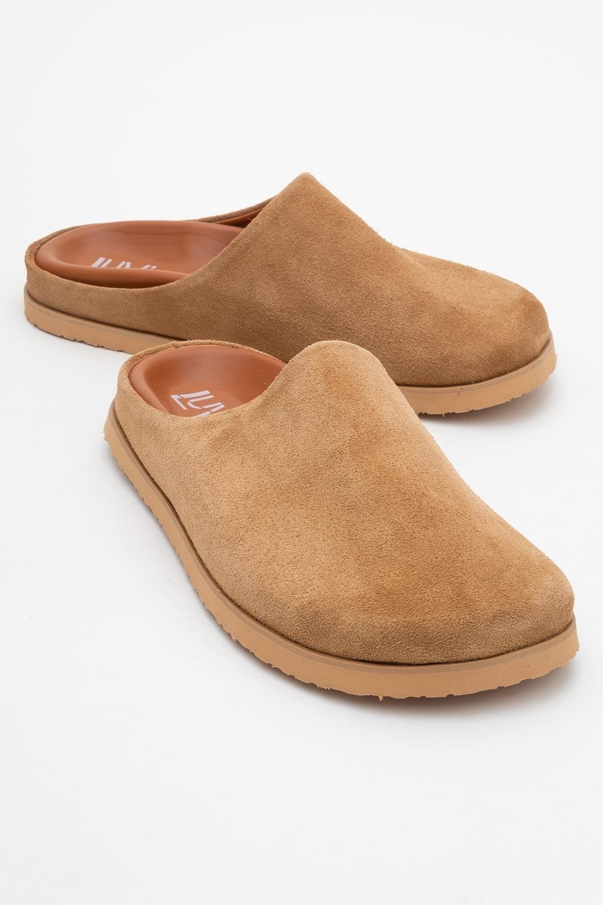 Space - Cognac Suede Leather Slide Sandal (Women)