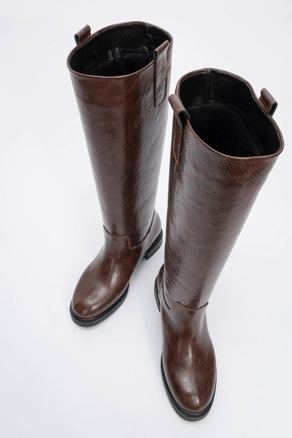 Alaska Brown Pattern Western Boot (Women)