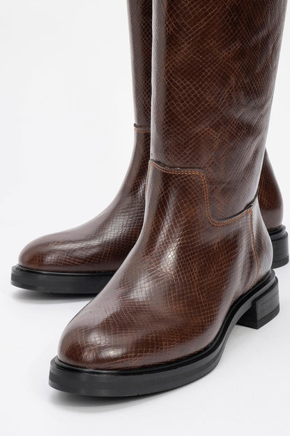 Alaska Brown Pattern Western Boot (Women)