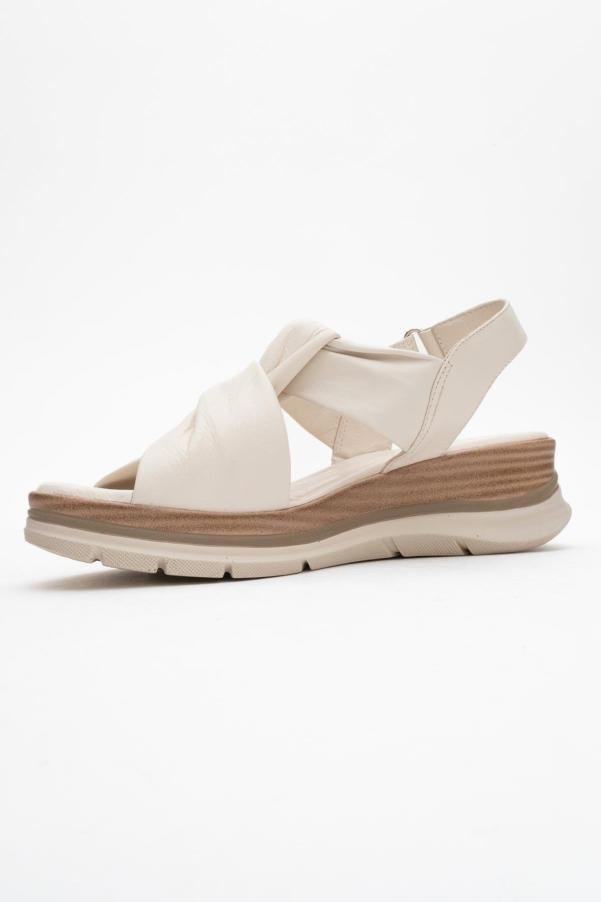 Oara - Beige Leather Sandal (Women)