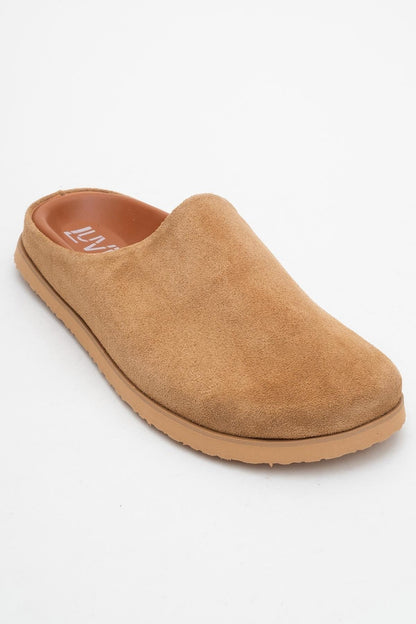Space - Cognac Suede Leather Slide Sandal (Women)