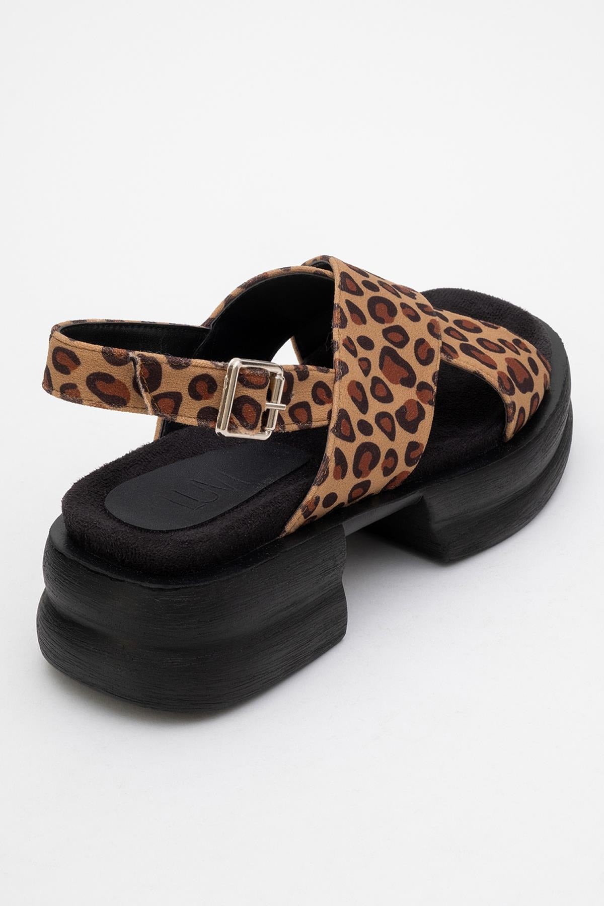 Lungo Leopard Cross‑Strap Wedge Sandal (Women)