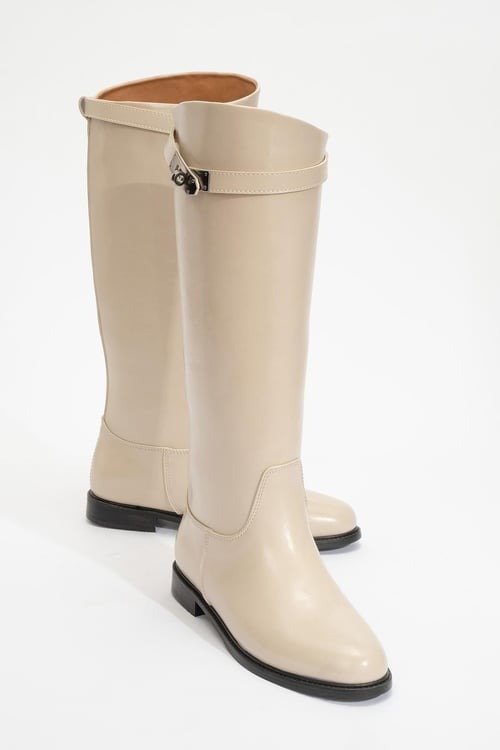 Yoko Beige Riding Boot (Women)