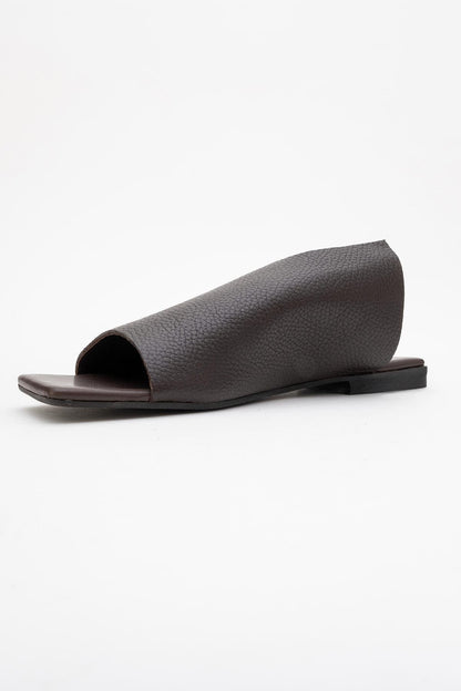Orianna - Brown Leather Slide Sandal (Women)