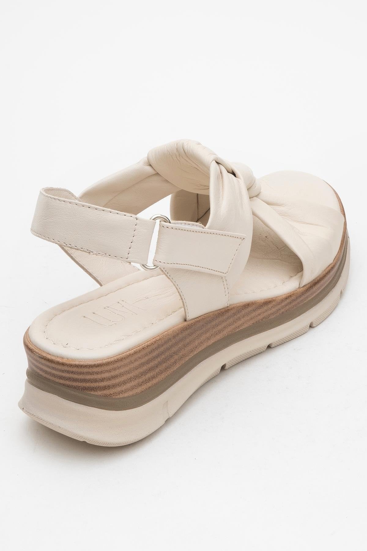 Oara - Beige Leather Sandal (Women)