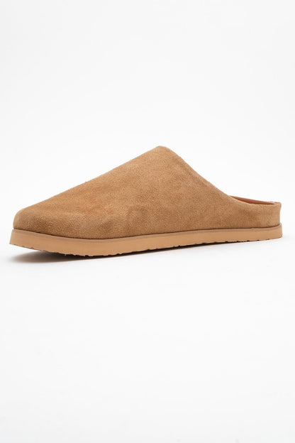 Space - Cognac Suede Leather Slide Sandal (Women)