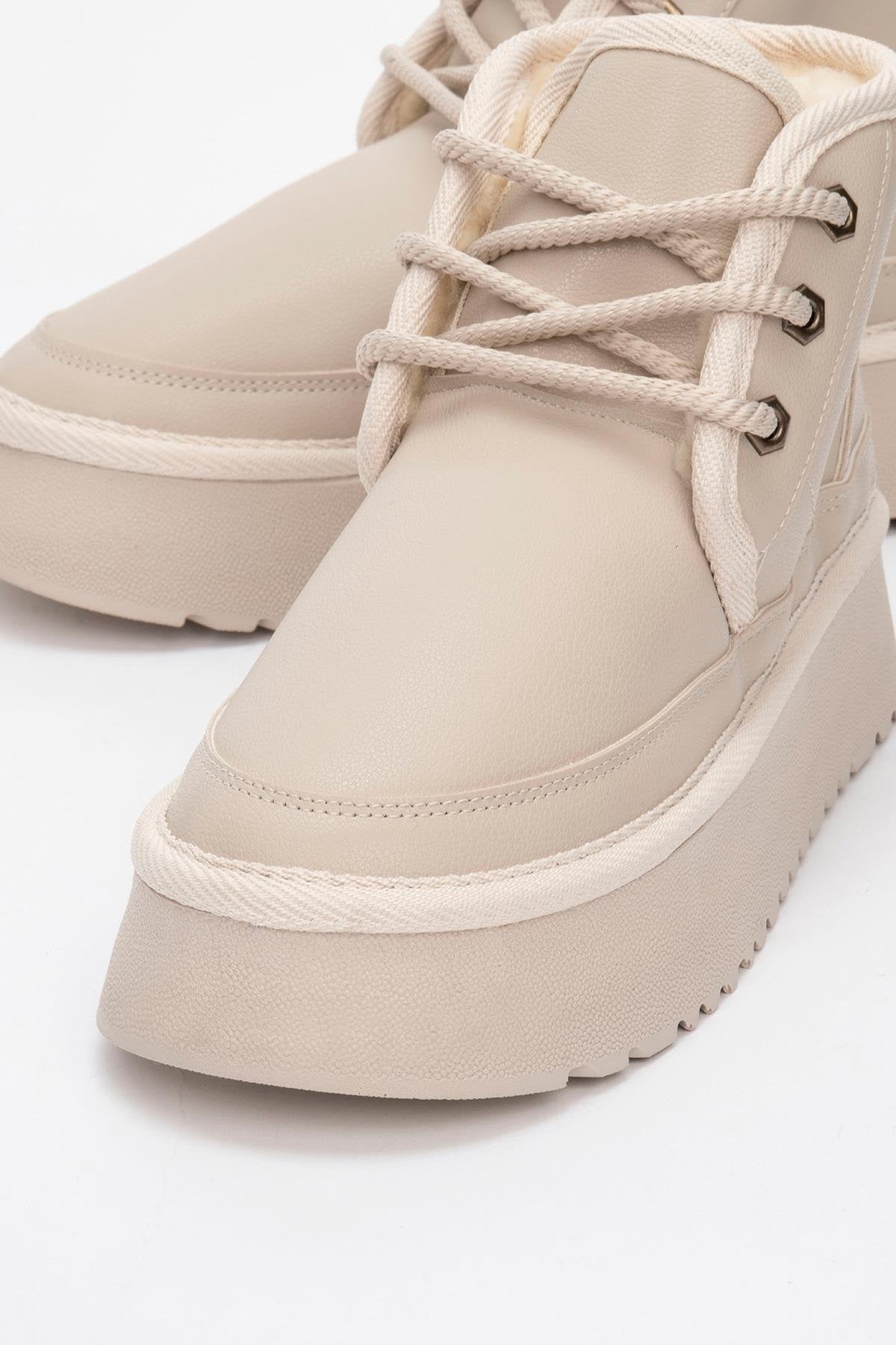 Ovela Beige Chunky Boot (Women)