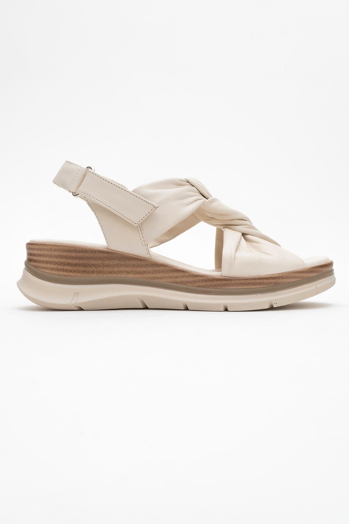 Oara - Beige Leather Sandal (Women)