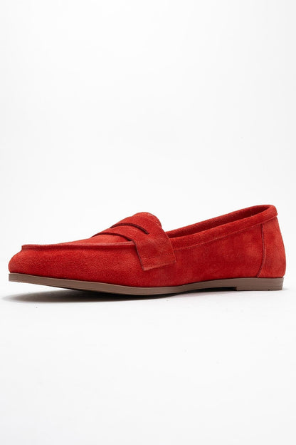 Dorothy - Red Suede Leather Loafers (Women)