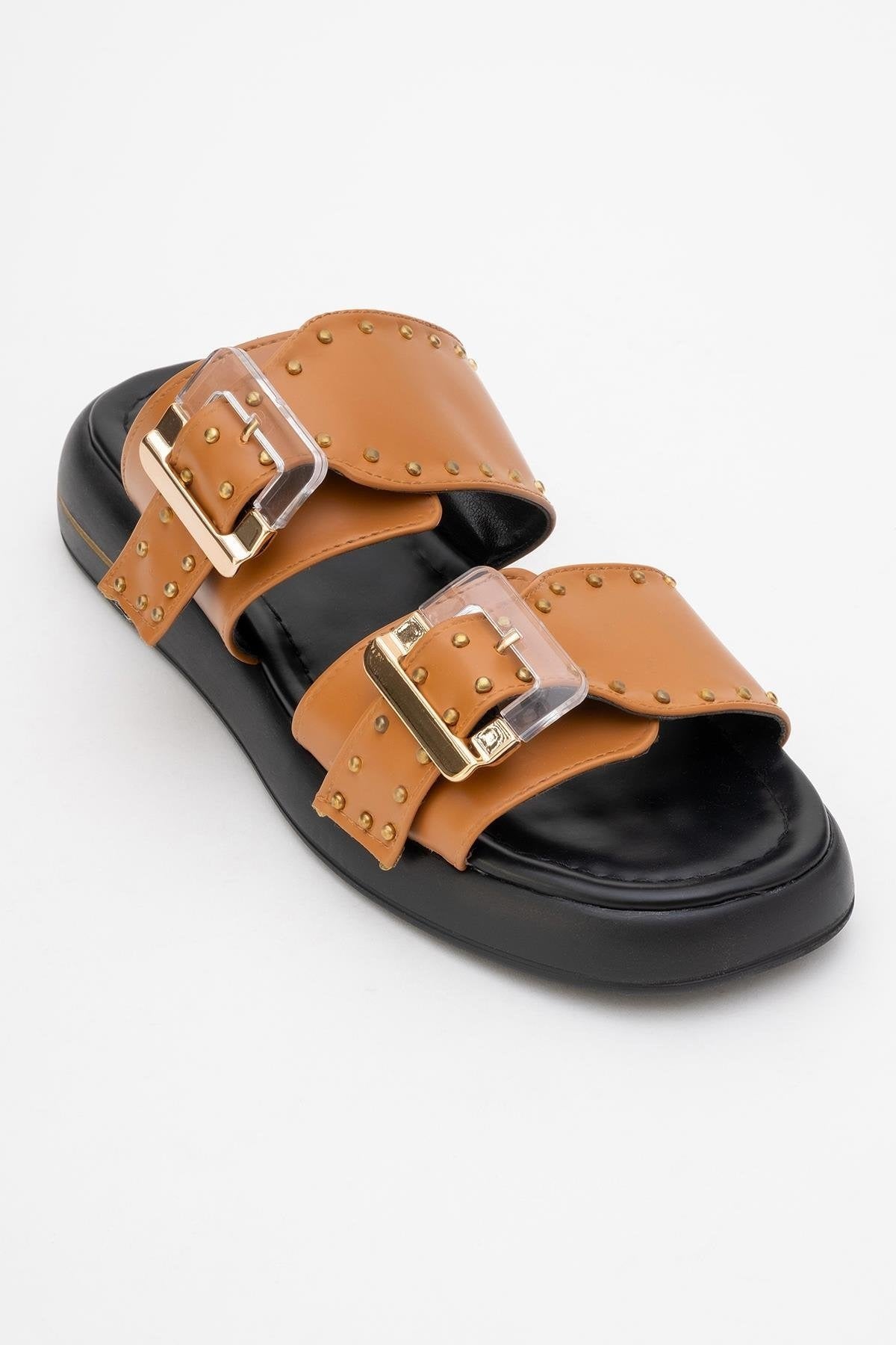Zley Cognac Buckle Sandal (Women)