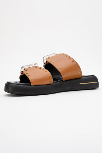 Zley Cognac Buckle Sandal (Women)