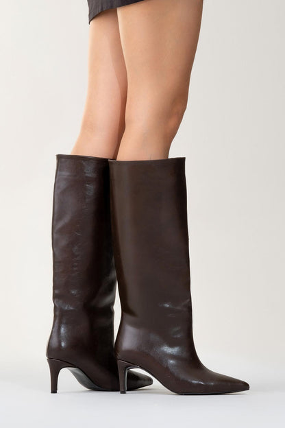 Camila Brown Knee High Boot (Women)
