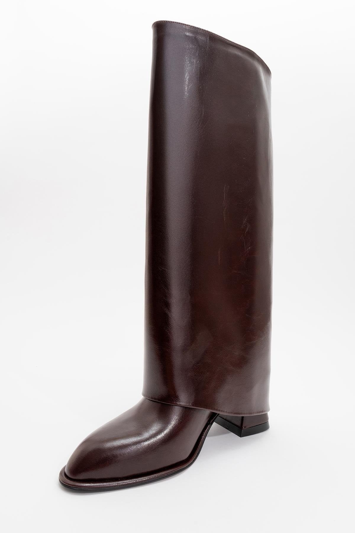 Maybe Burgundy Chunky Heel Boot (Women)