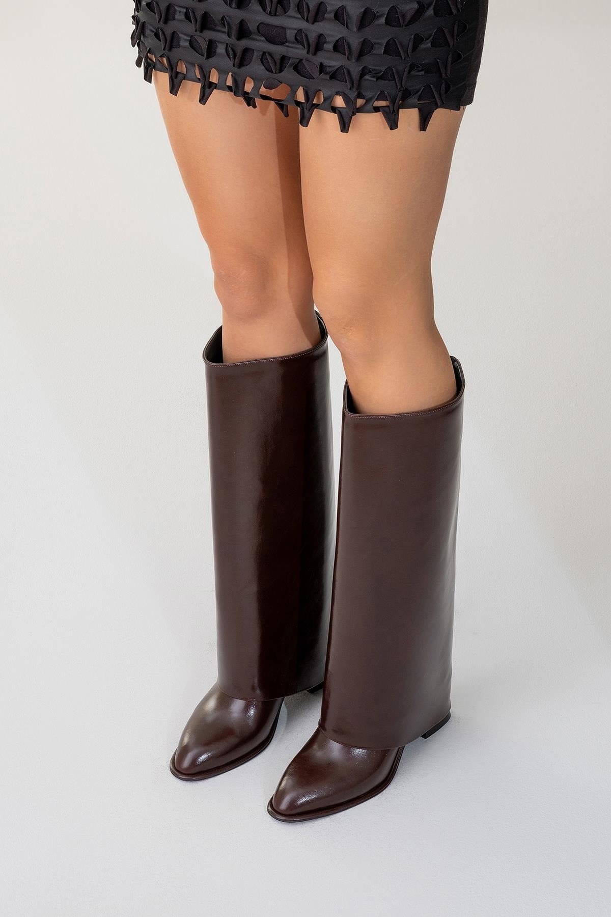 Maybe Burgundy Chunky Heel Boot (Women)