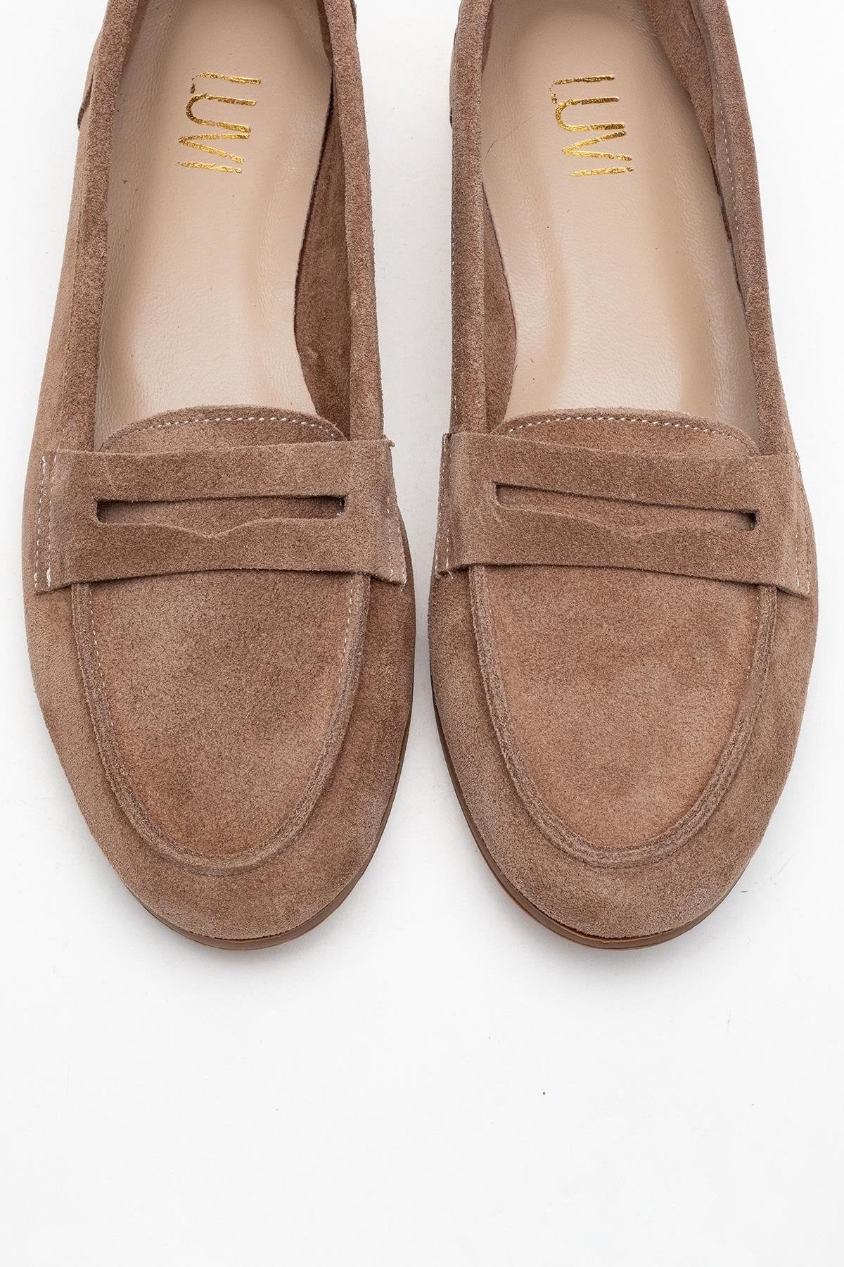 Dorothy - Light Brown Suede Leather Loafers (Women)