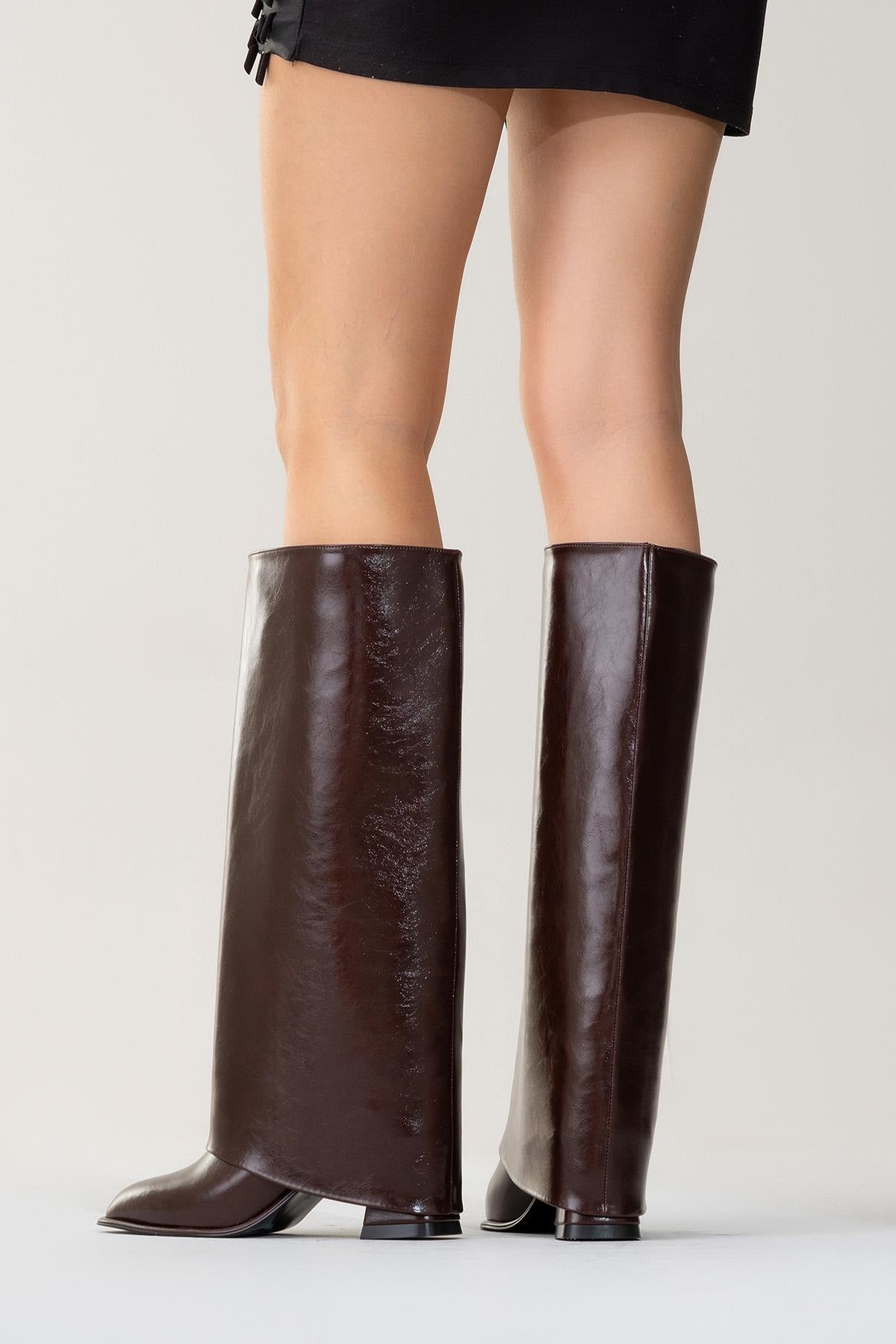 Maybe Burgundy Chunky Heel Boot (Women)