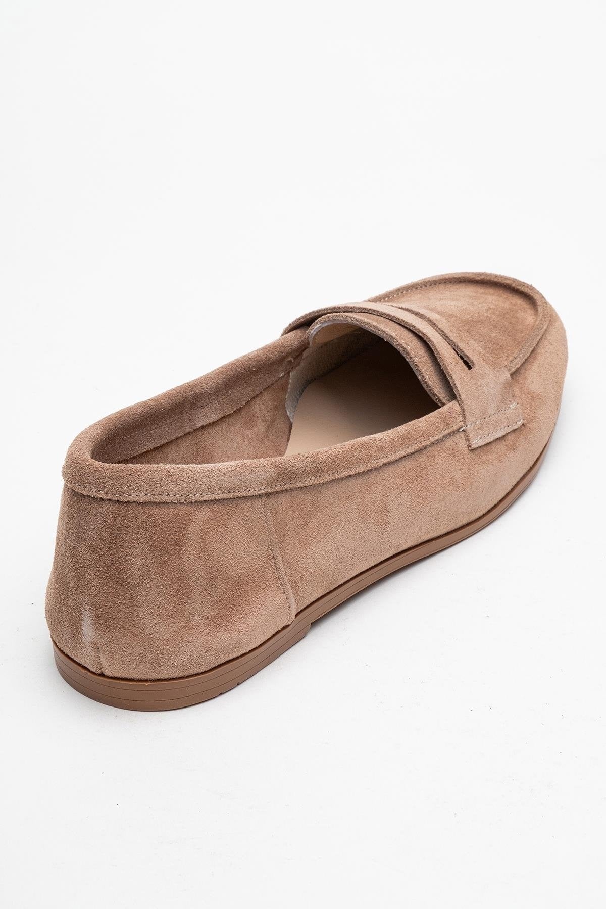 Dorothy - Light Brown Suede Leather Loafers (Women)