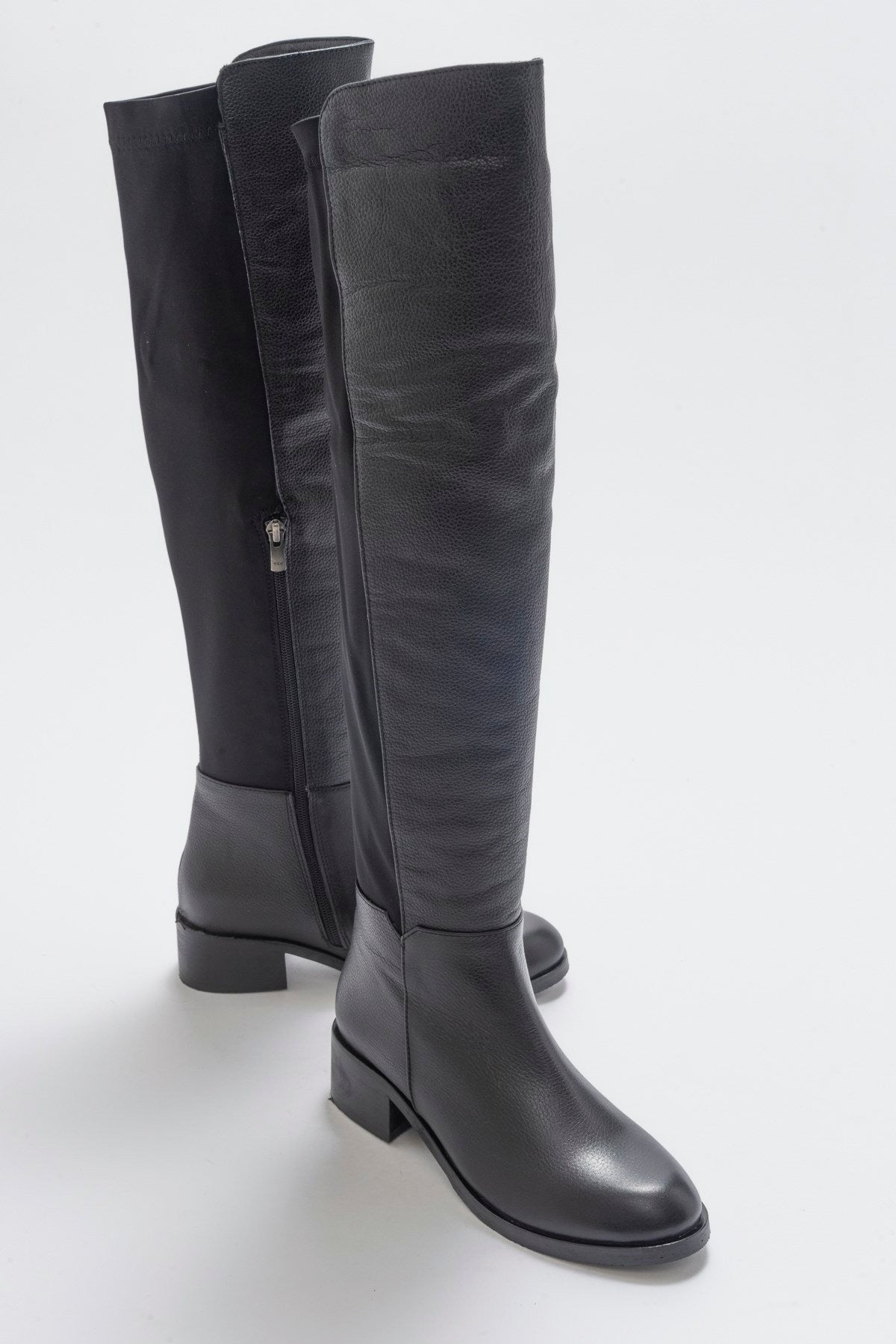 Cassie Black Leather Boot (Women)
