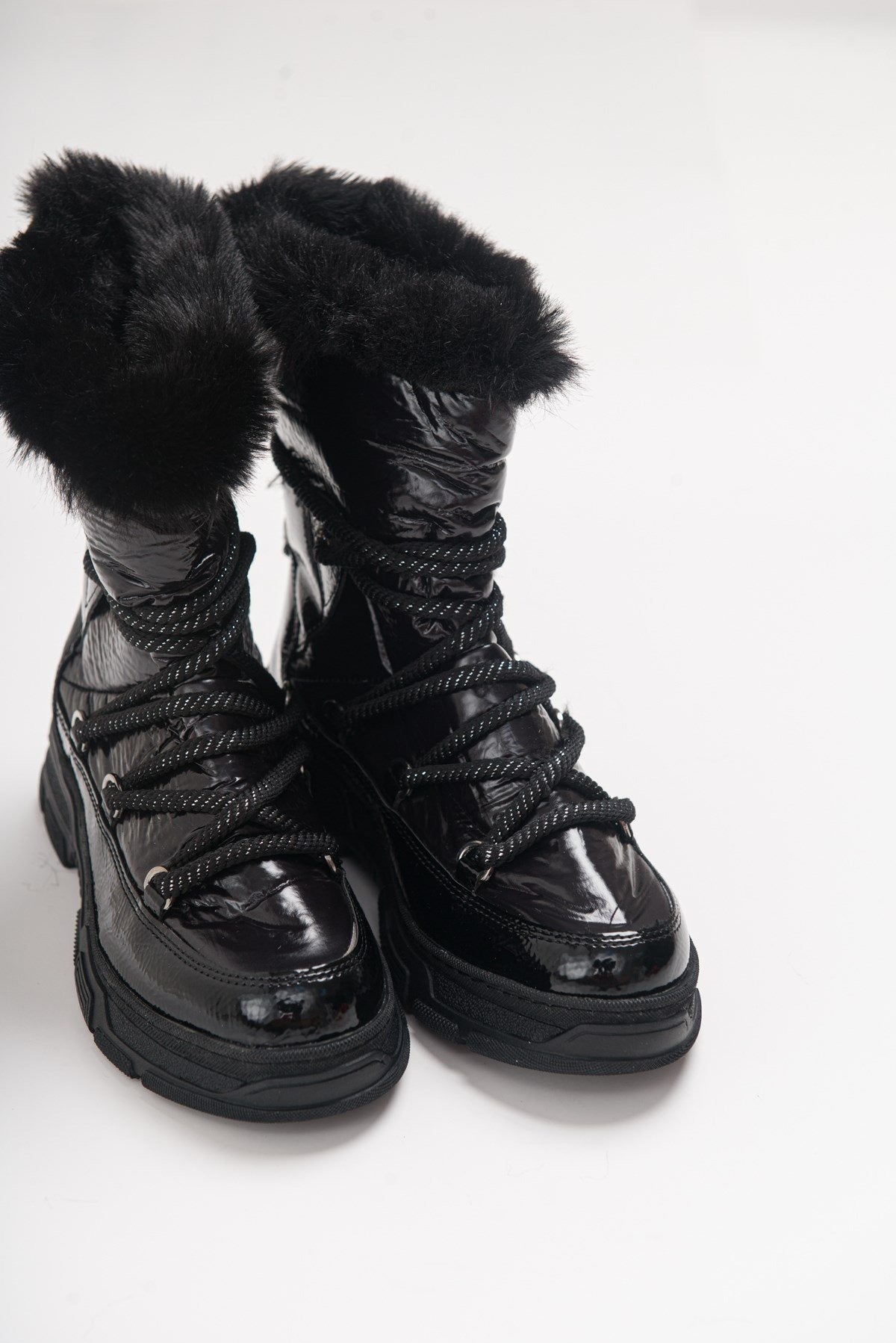 Rosie Black Fur-Lined Winter Boot (Women)