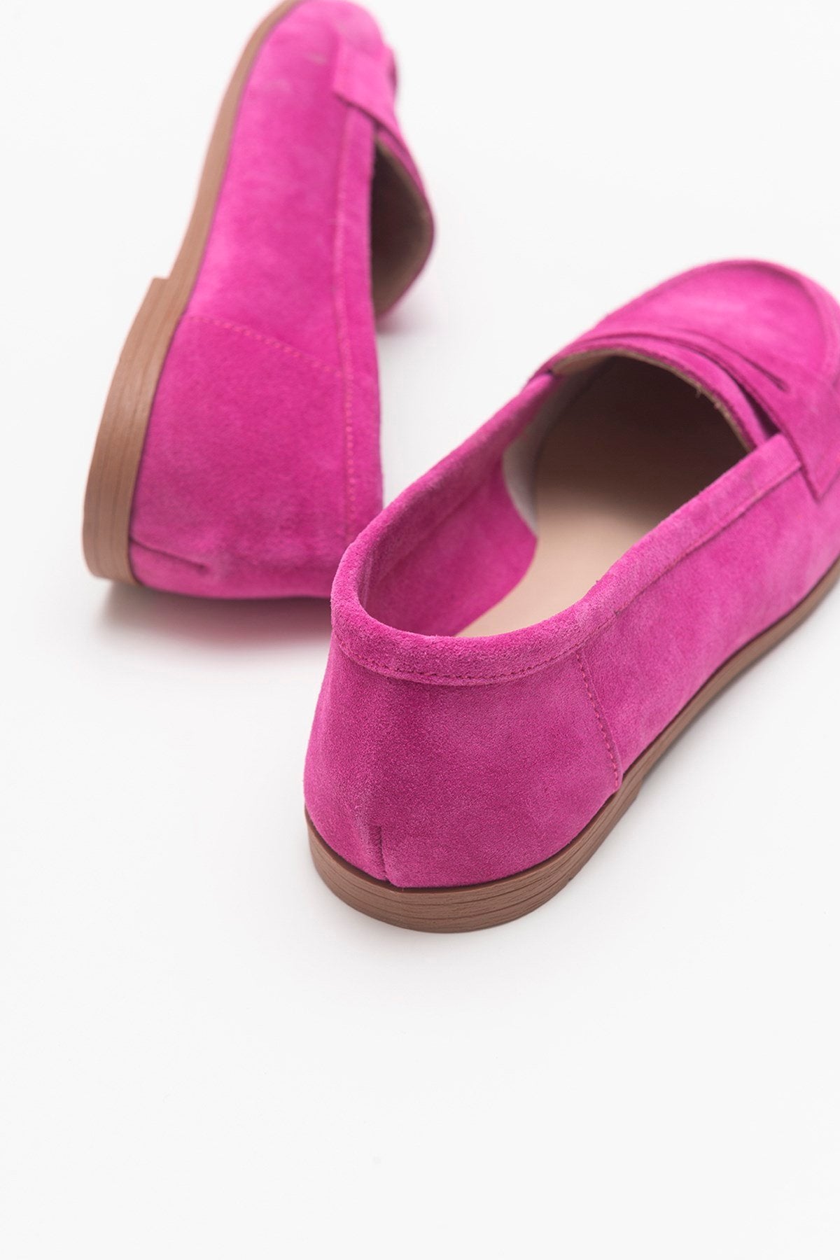 Dorothy - Fuchsia Suede Leather Loafers