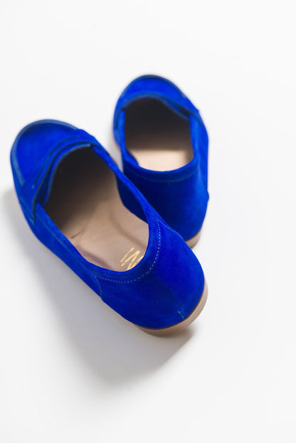 Dorothy - Dark Blue Suede Leather Loafers
