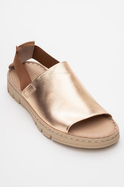 Londoi - Golden Elastic Strap Leather Sandal (Women)