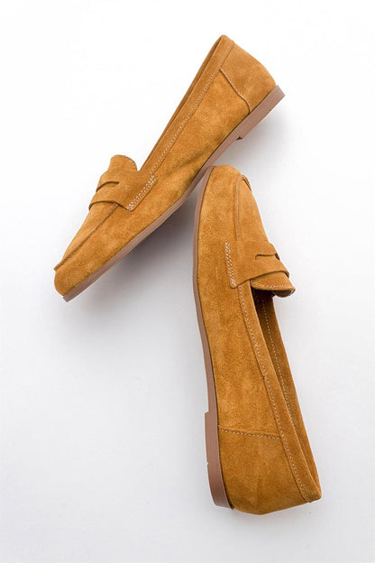 Dorothy - Mustard Suede Leather Loafers