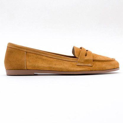 Dorothy - Mustard Suede Leather Loafers