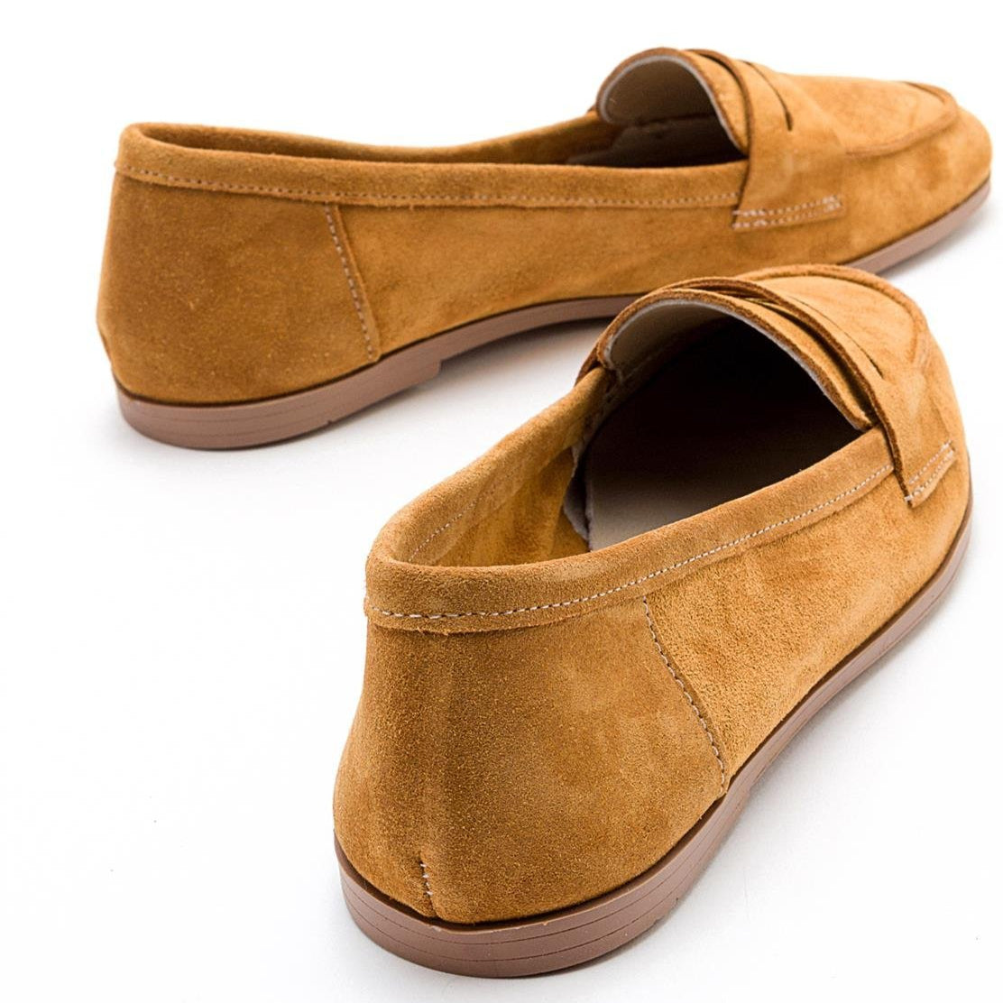 Dorothy - Mustard Suede Leather Loafers