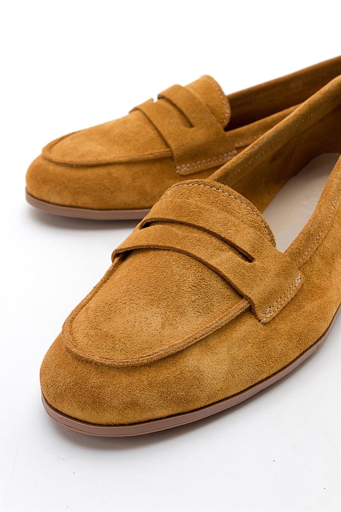 Dorothy - Mustard Suede Leather Loafers