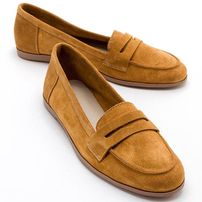 Dorothy - Mustard Suede Leather Loafers