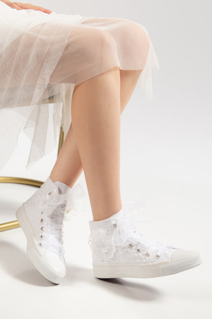 Zapatillas de novia altas Mariselle Pearl Lace