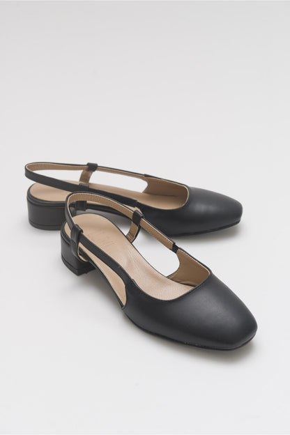 Siena Black Block Heel Sandal (Women)