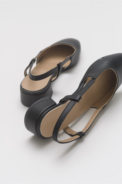 Siena Black Block Heel Sandal (Women)